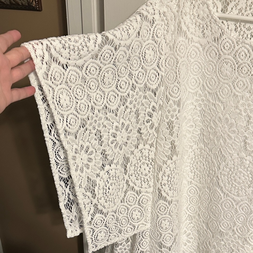Ruby Rd. White Lace Blouse - Picture 2 of 6